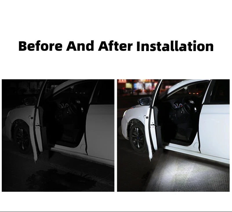 Car Led Welcome Light Magnetic Control USB Charging Auto Open Door Safe Anti-collision Signal Lamp