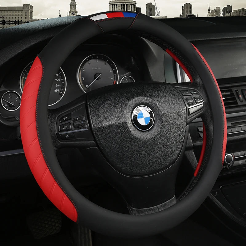 Universal Car Steering Wheel Cover Leather  Car steering sleeve Car Accessories Auto Steering-Weel covers Auto Upholstery