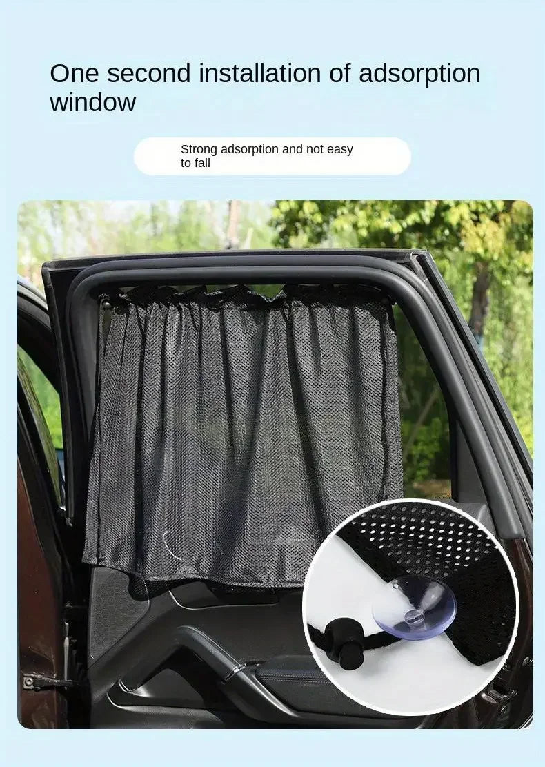 Summer Car Sunshade Curtains , Blocks UV Rays, Keeps Interior Cool, and Protects from Fading - Durable and Easy to Install