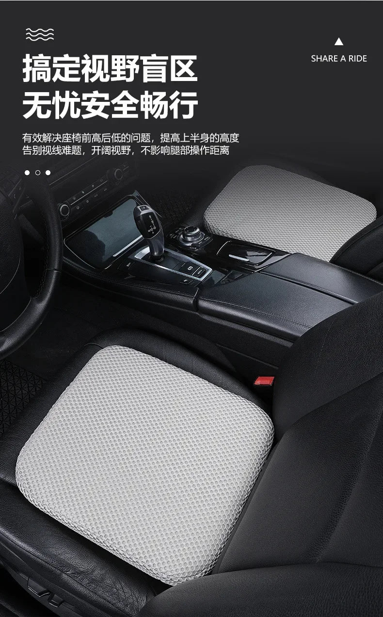 Car Seat Height Pad Thickened Memory Foam Car Seat Cushion for Sedentary Car Drivers Anti-Slip Beveled Design Leveling Pad