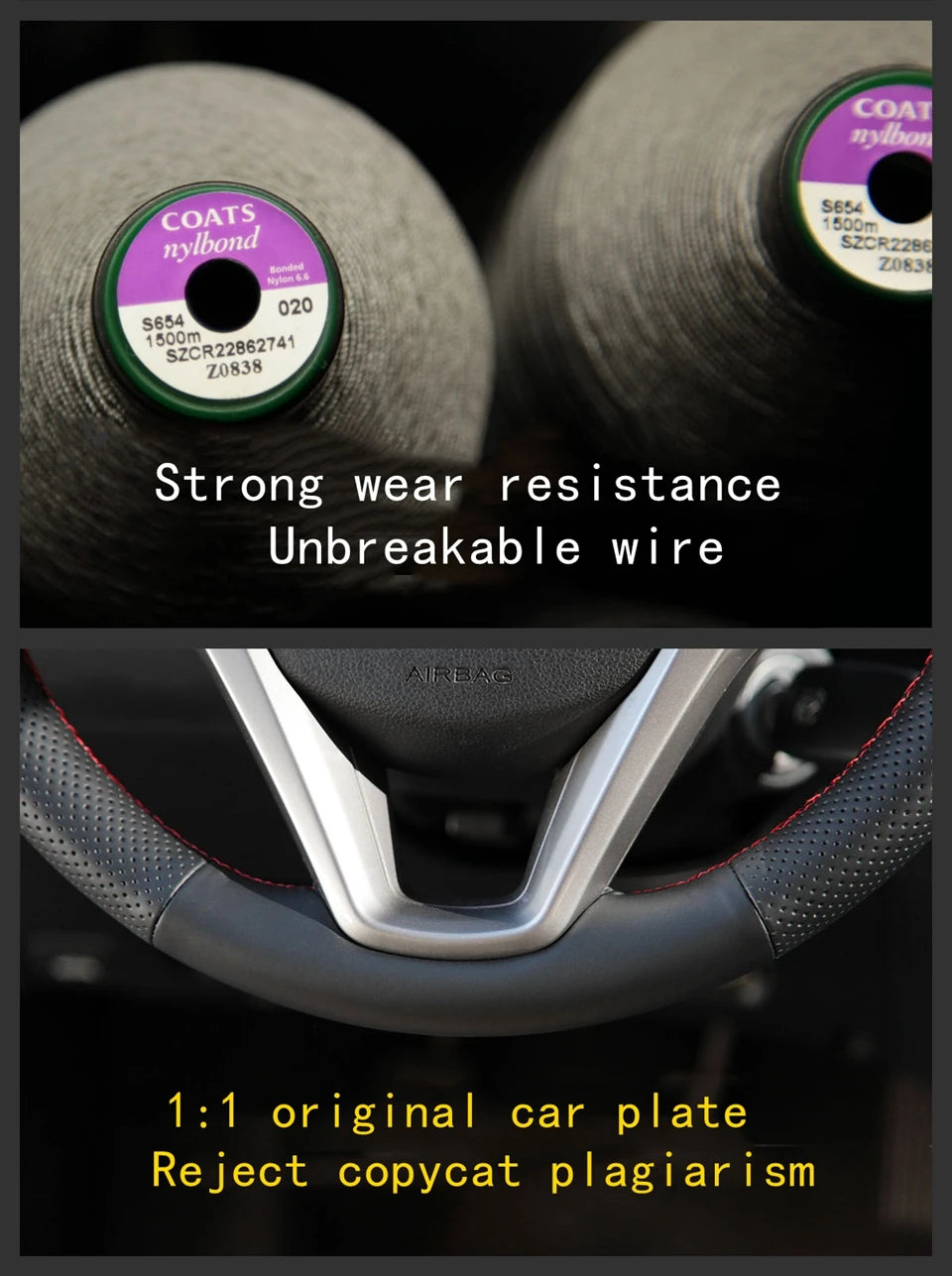 Car Steering Wheel Cover Artificial Leather For Volkswagen VW Golf 7 Mk7 Touran Up New Polo Jetta Passat B8 Tiguan Accessories