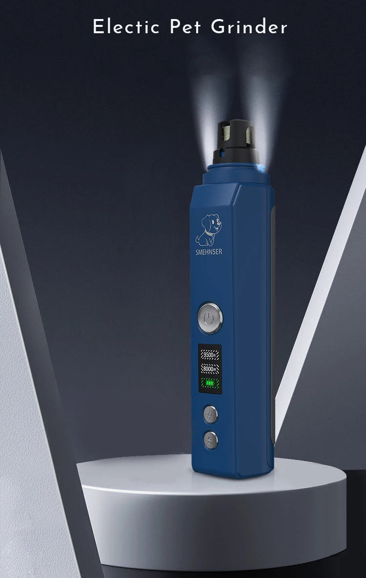 Professional Dog Nail Grinder Electric Pet Nail Trimmer Painless Paws Grooming Machine for Small Medium Large Dog Cats Low Noise