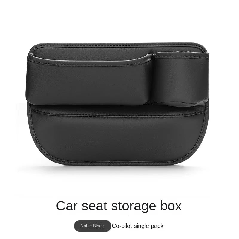 Car Seat Gap Organizer with Cup Holder – Multifunction Leather Storage Box