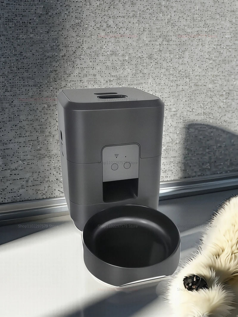 Smart Pet Feeder 2L Automatic Wifi Enabled Dry Food Dispenser for Cat Dog Home Use App Control Pet Supplies Auto Feeding System.