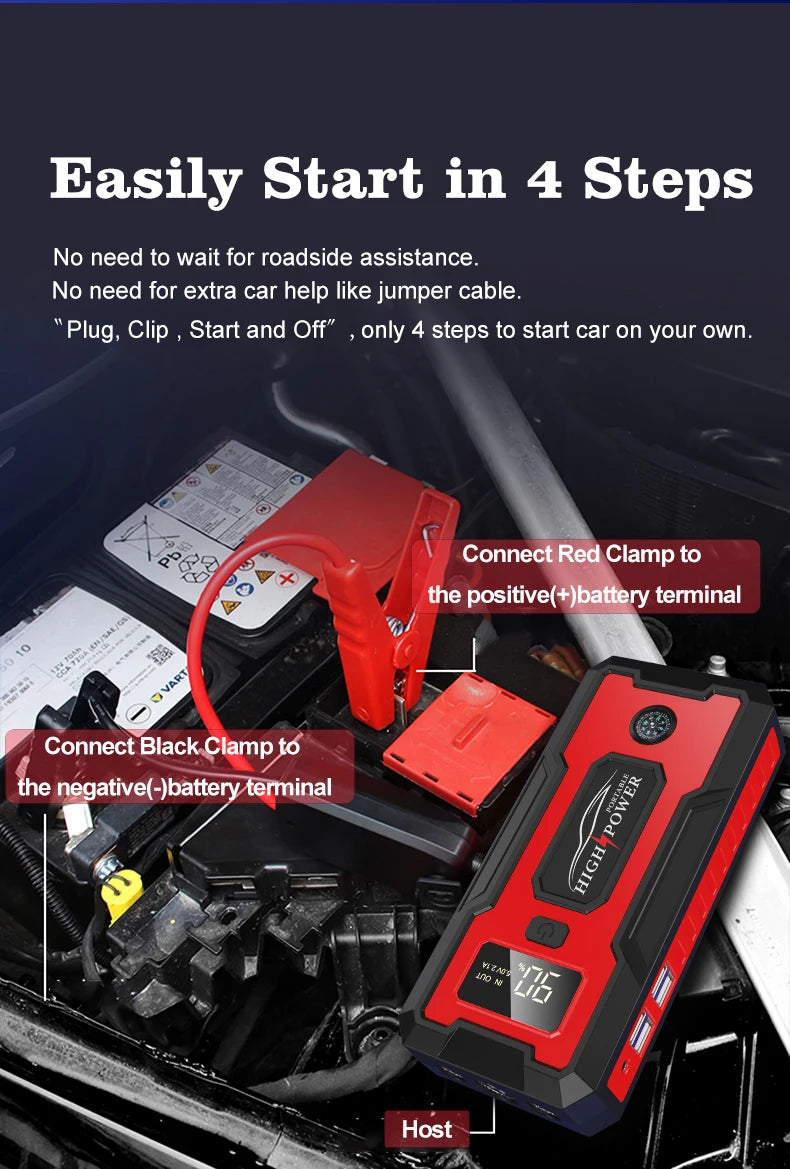 Car Battery Jump Starter 28000mAh Power Bank Starting Device Car Starting Device Portable Car Accessories Car Starting Device