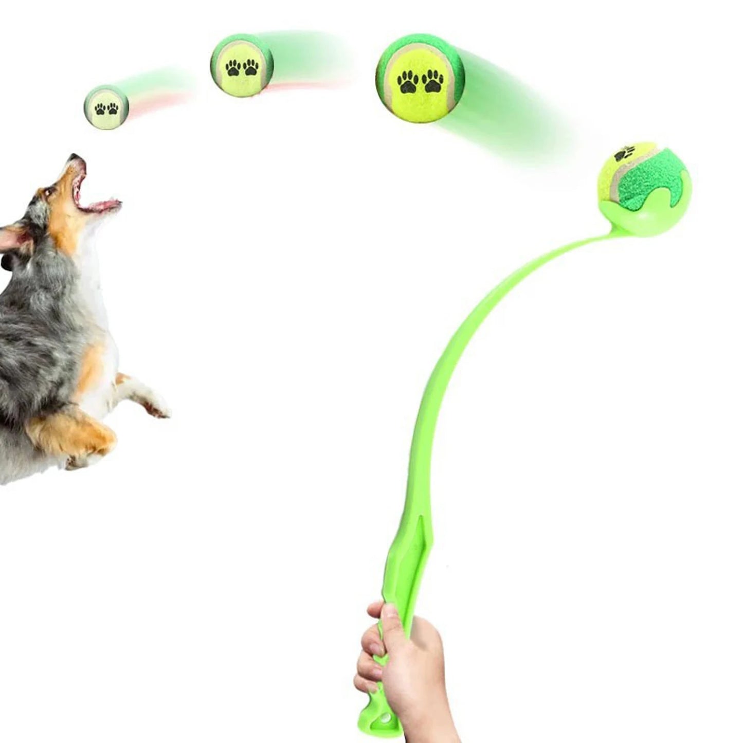 Pet Tennis Ball Launcher Manual Tennis Ball Thrower Outdoor Activities Dog Training Toys Pet Supplies Pet Throwing Stick