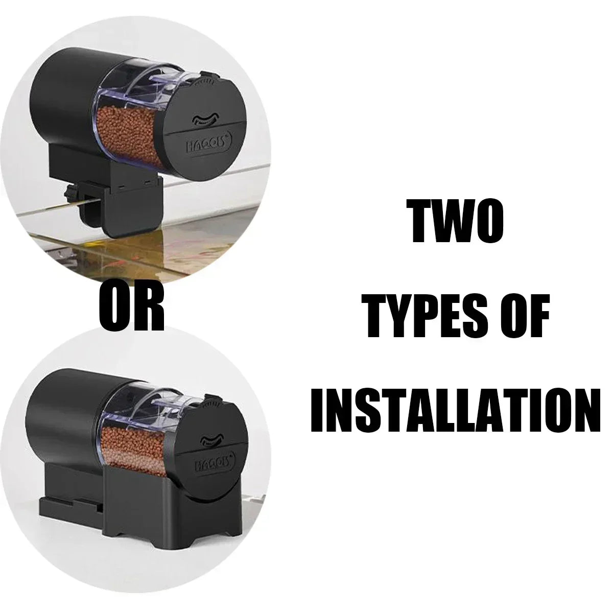 2025 Automatic Fish Feeder 100ml -Digital Programmable Aquarium Food Dispenser with Timer, IP66 Waterproof for Pond/Turtle Tanks