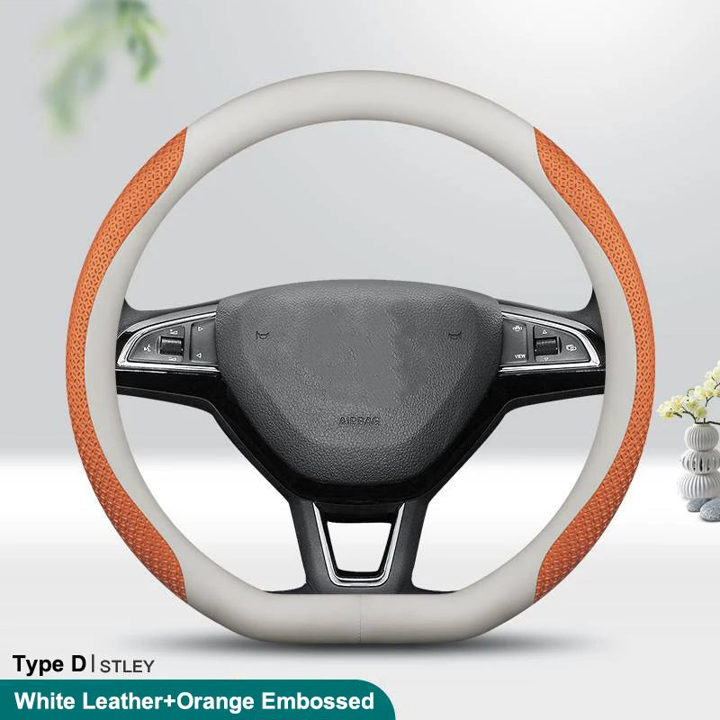 Auto Parts Car Steering Wheel Cover Anti Slip Pu Leather Steering Protector Anti Scratch Steer Wheel Cover Universal for 38cm