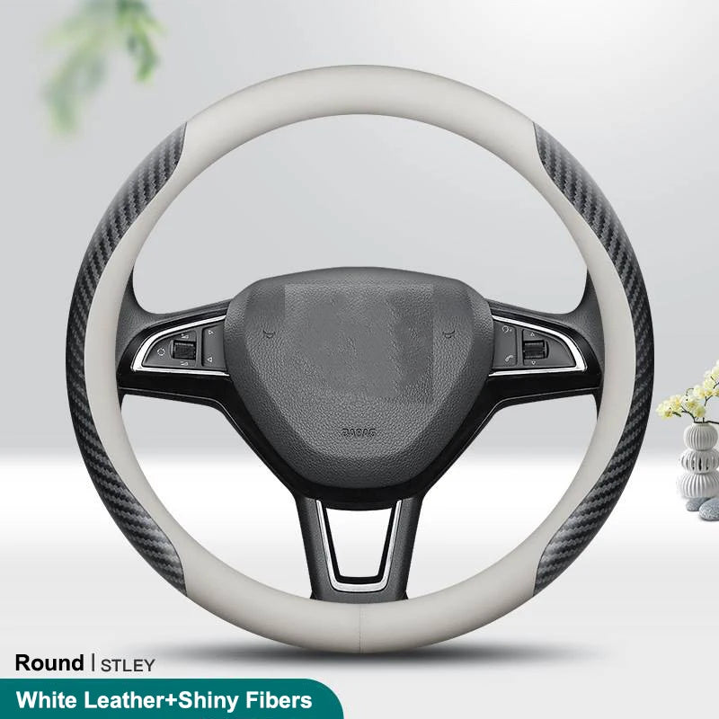 Auto Parts Car Steering Wheel Cover Anti Slip Pu Leather Steering Protector Anti Scratch Steer Wheel Cover Universal for 38cm