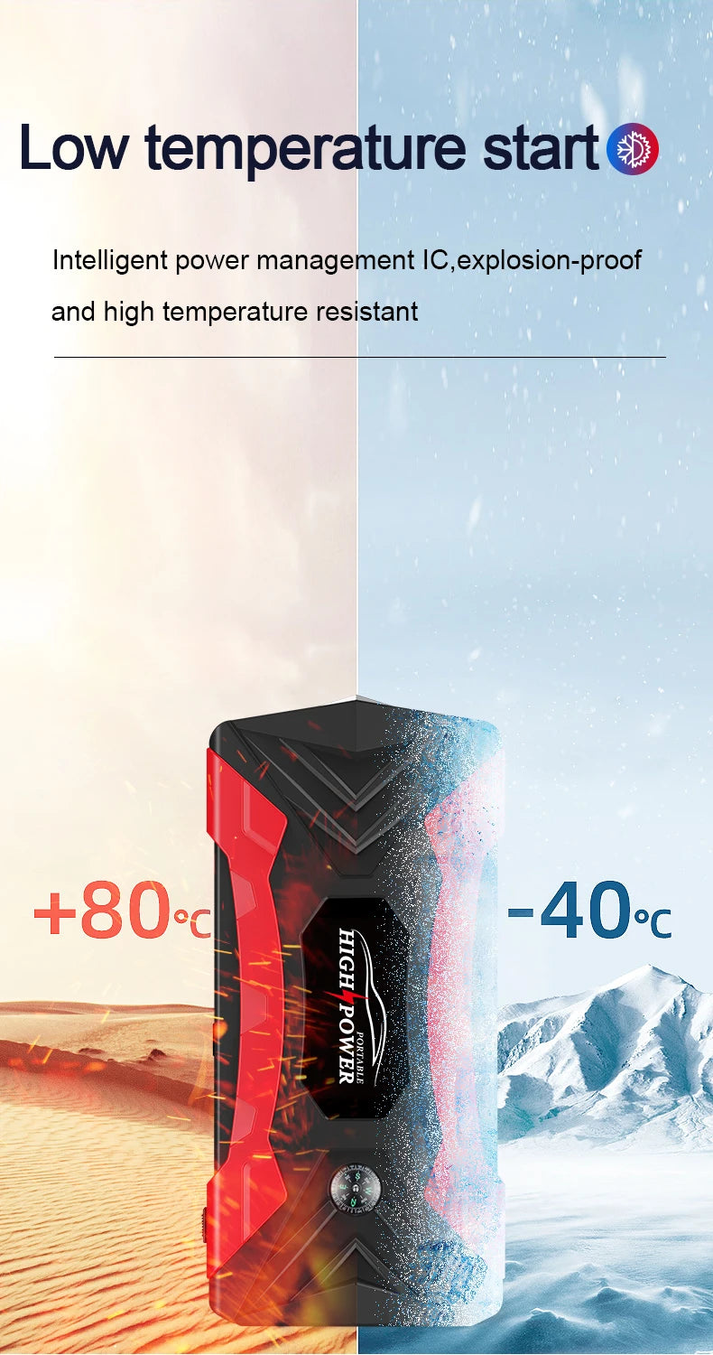 Power Bank Car Battery Starter Jump Starter Portable Charger Car Booster Car Battery Jump Starter