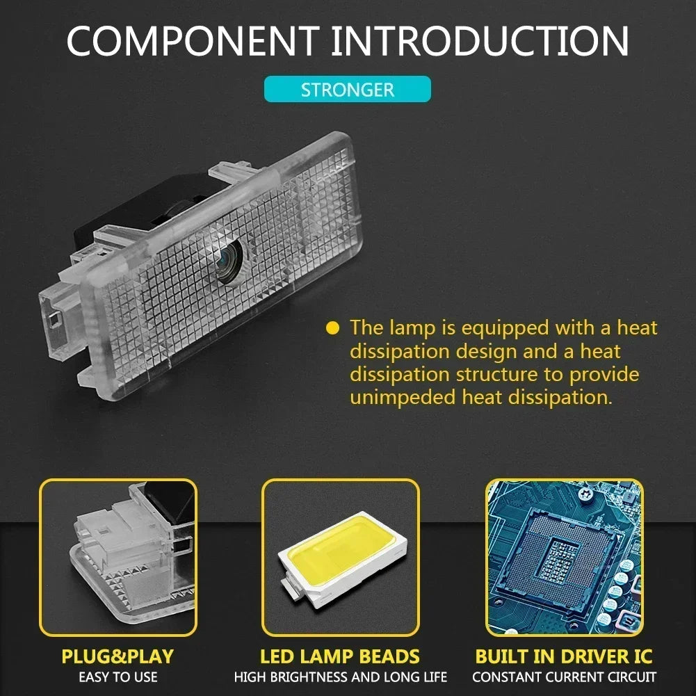 LED Car Door Light Logo Projector Light For MINI Cooper One R50 R52 R53 R56 Countryman R60 F55 F56 Logo Light Goods Accessories