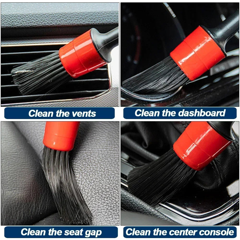 Car Interior Cleaning Kit – Detailing Brushes, Sponges, Microfiber Towels & Vent Tools (15 PCS)