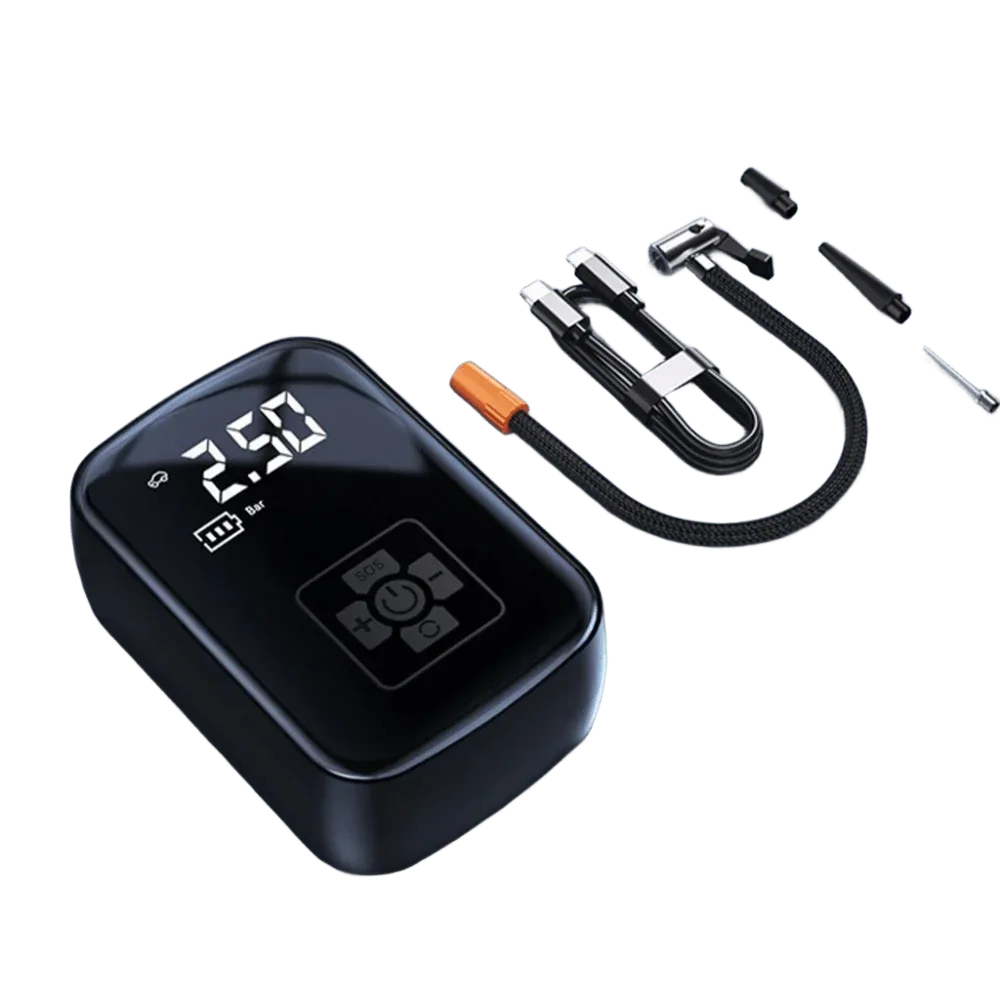 Portable Electric Tire Inflator 150PSI Mini Air Pump with Rechargeable Battery for Cars Motorcycles Bicycles and SportsEquipment