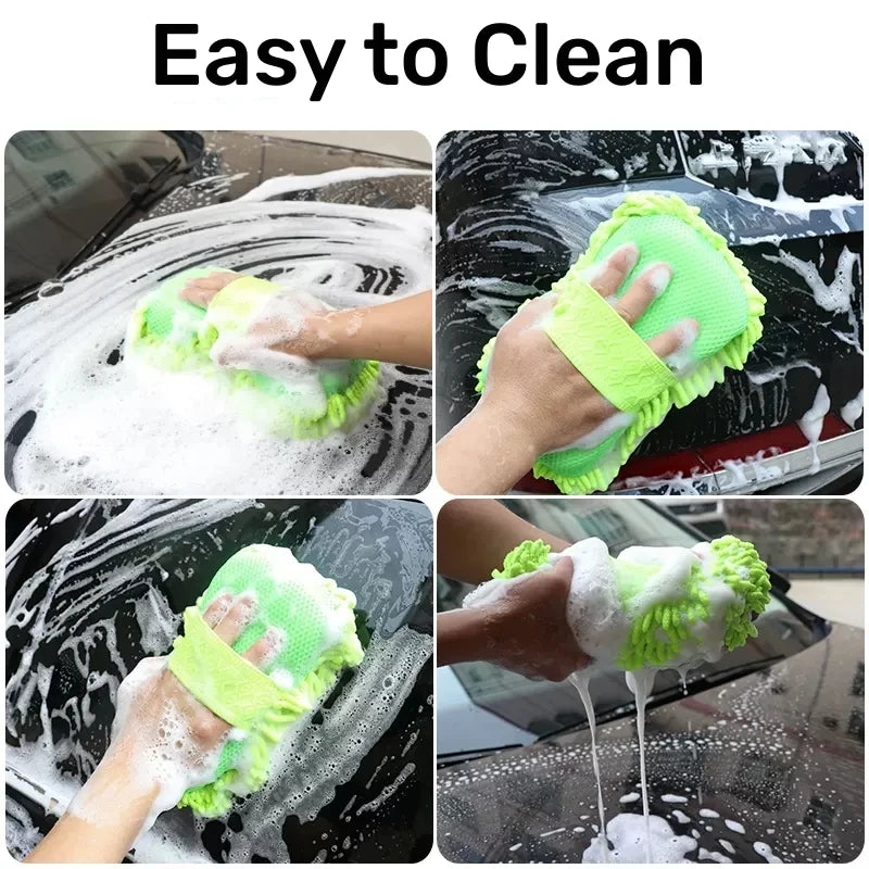 Microfiber Car Wash Sponge – Dual-Sided Cleaning Pad for Auto Detailing