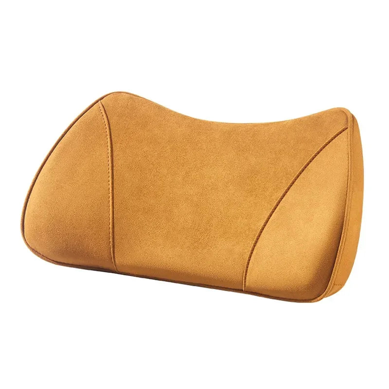 For Porsche Mercedes-Benz Maybach Same Suede Car Seat Memory Foam Lumbar Pillow Cushion Interior Headrest Accessory