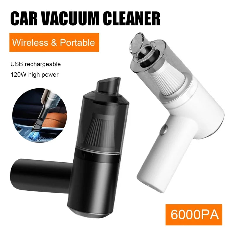 Handheld Cordless Car Vacuum Cleaner – 15000PA Powerful Suction, Portable Multi-Nozzle