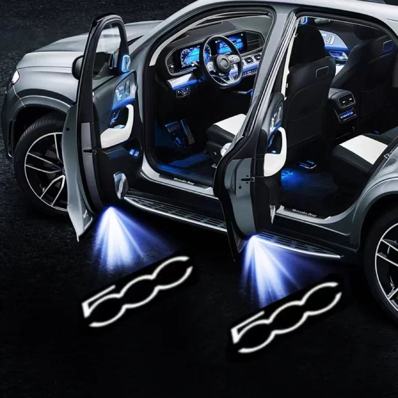 Led Car Door Logo Welcome Light For Fiat 500x 2015- 2021 2022 2023 500L 2013-2017 2018 2019 Projector Auto Decoration Accessory