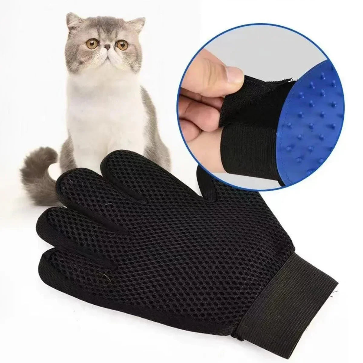 1 PCS Cat Glove Cat Grooming Glove Pet Brush Glove for Cat Dog Hair Remove Brush Dog Deshedding Cleaning Combs Massage Gloves