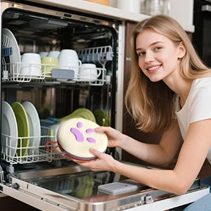 Foldable double travel dog bowl - 2-in-1 portable pet food and water bowl with zipper box foldable cat/dog bowl