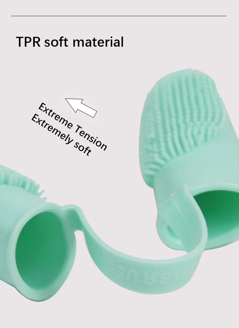 Dual Finger Set Pet Toothbrush Oral Cleaning Dog Flexible Durable Suppleness Toothbrush Safe Non-toxic Easy Clean Pet Products