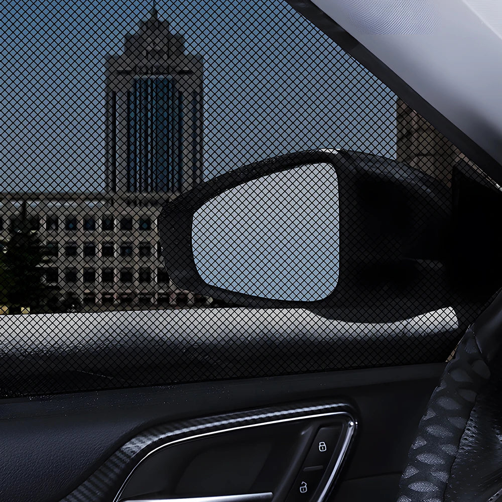 Car Sun Shades: UV Protection, Side & Rear Window Mesh Curtains, Mosquito Repellent, Sun Visor for SUV, Car, RV - Summer Essenti