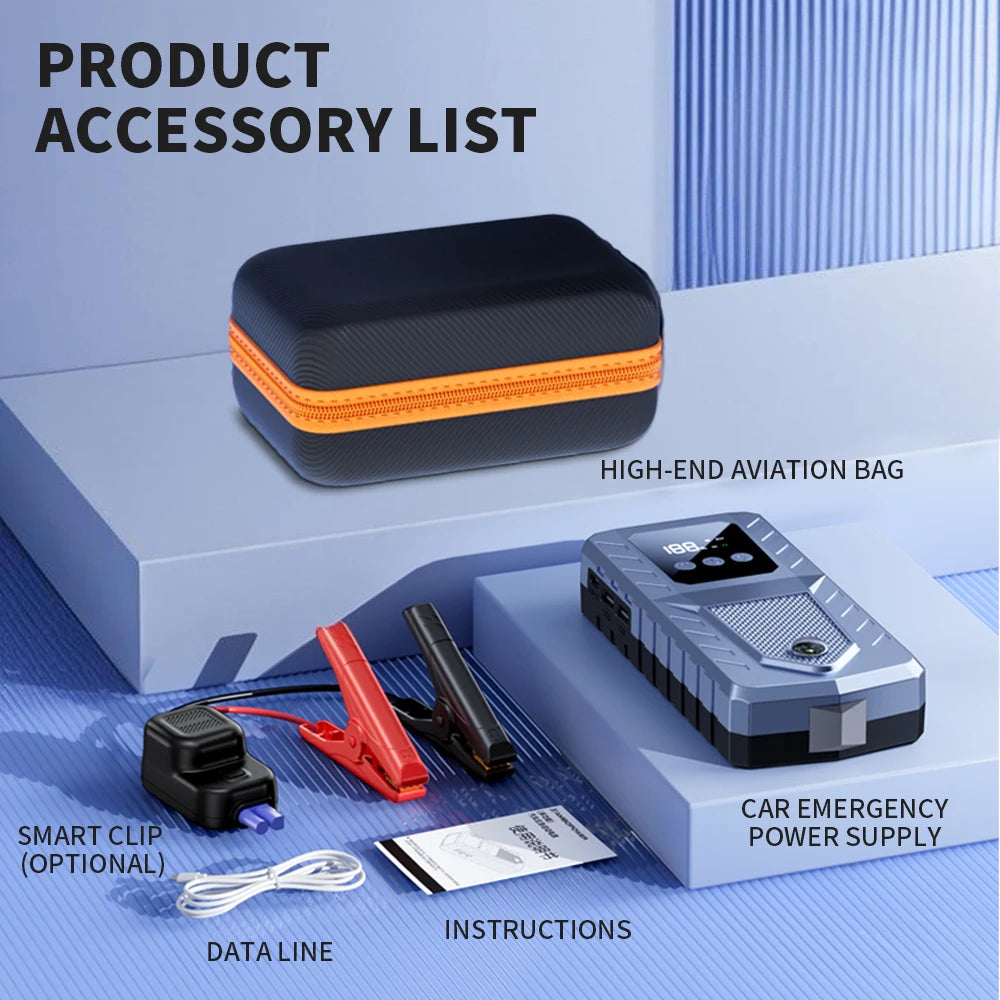 Car Jump Starter Battery Power Bank 2000A/3000A for Car Starter Portable Emergency Booster 12V Auto Starting Device