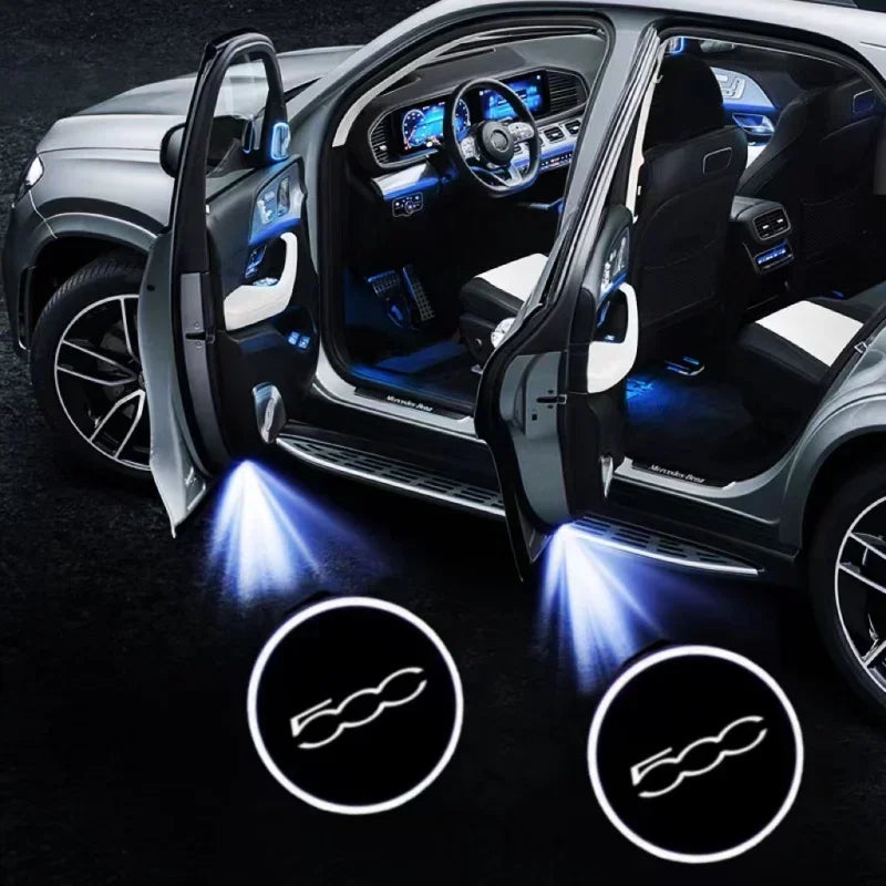 Led Car Door Logo Welcome Light For Fiat 500x 2015- 2021 2022 2023 500L 2013-2017 2018 2019 Projector Auto Decoration Accessory