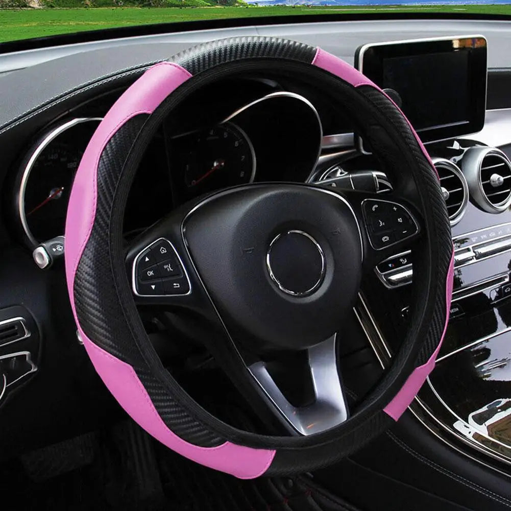 Car Steering Wheel Cover Leather Covers For Renault Clio Megane 4 3 2 Scenic Duster Fluence Laguna Kangoo Auto Decor Accessories