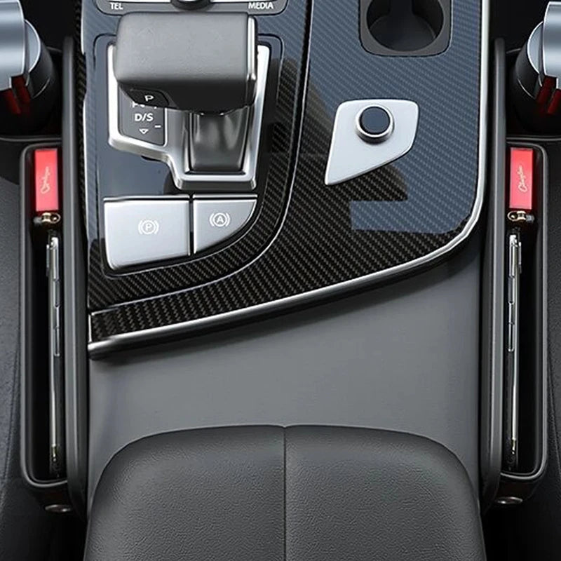 Leather Car Seat Gap Organizer – Multifunction Console Side Storage Box with Cup Holder