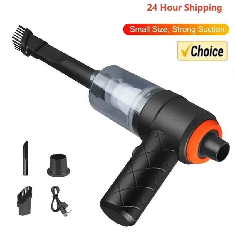 Portable Car Vacuum Cleaner – Wireless Handheld Mini Vacuum with Strong Suction for Cars & Home