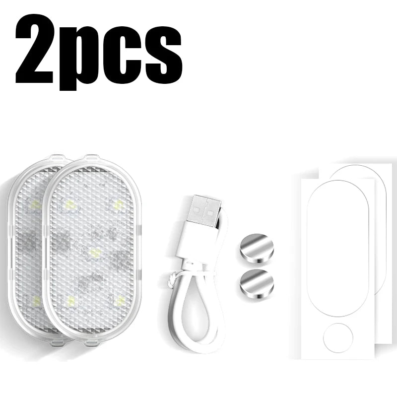 Car Led Welcome Light Magnetic Control USB Charging Auto Open Door Safe Anti-collision Signal Lamp