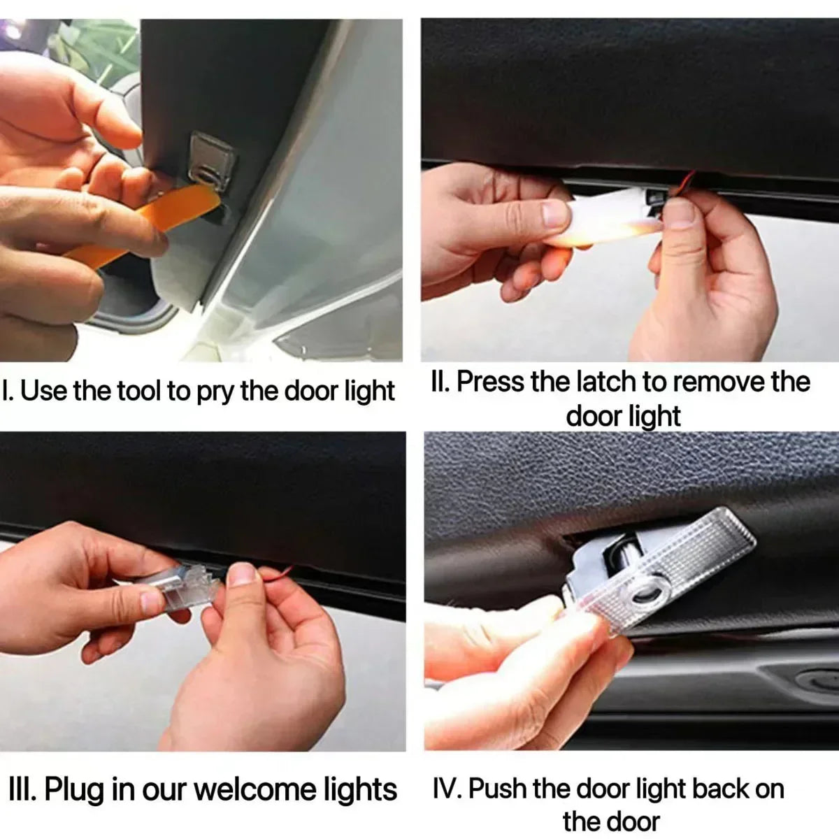 Led Car Door Logo Welcome Light For Fiat 500x 2015- 2021 2022 2023 500L 2013-2017 2018 2019 Projector Auto Decoration Accessory