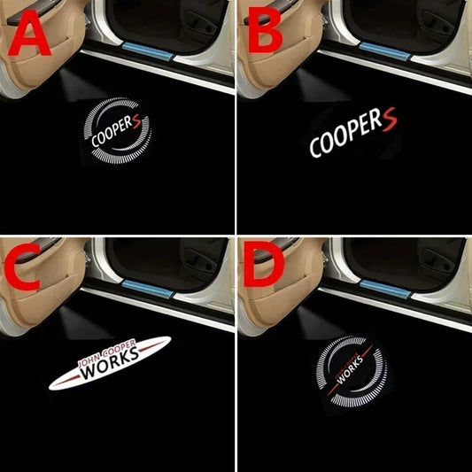 LED Car Door Light Logo Projector Light For MINI Cooper One R50 R52 R53 R56 Countryman R60 F55 F56 Logo Light Goods Accessories