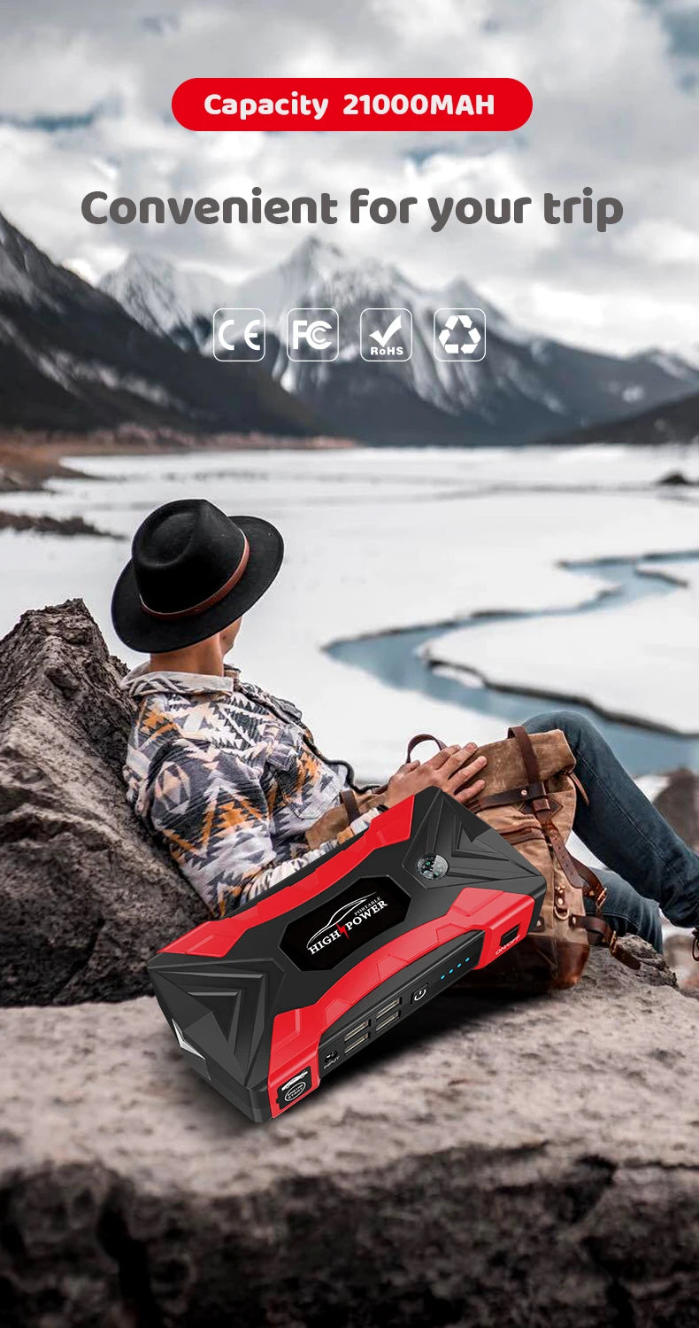 Power Bank Car Battery Starter Jump Starter Portable Charger Car Booster Car Battery Jump Starter