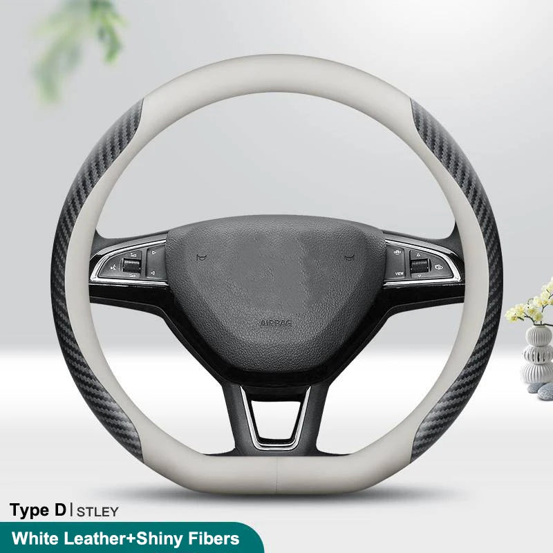 Auto Parts Car Steering Wheel Cover Anti Slip Pu Leather Steering Protector Anti Scratch Steer Wheel Cover Universal for 38cm