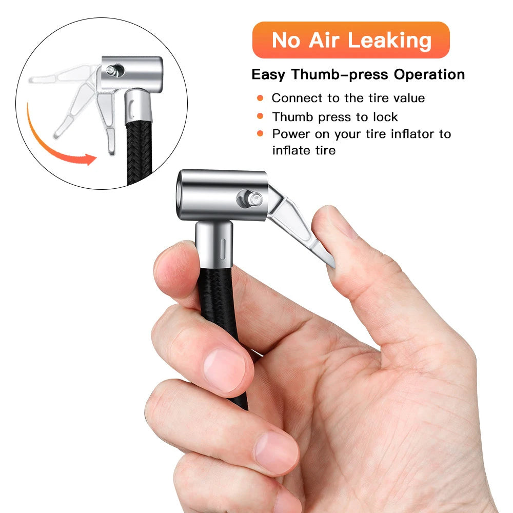 Car Tire Inflator Hose Air Pump With Quick Connector