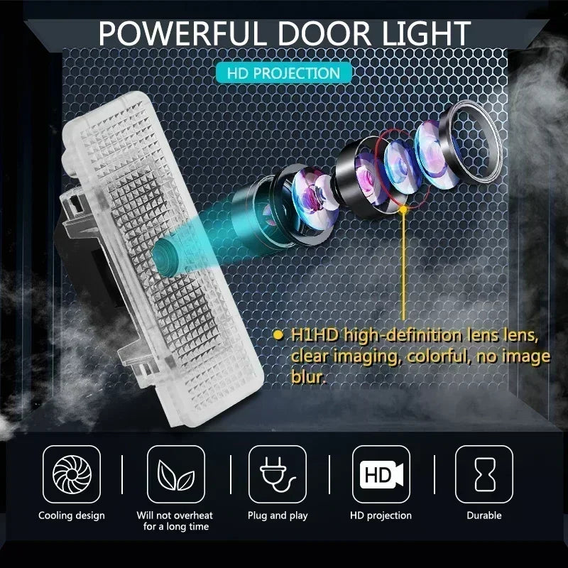 LED Car Door Light Logo Projector Light For MINI Cooper One R50 R52 R53 R56 Countryman R60 F55 F56 Logo Light Goods Accessories