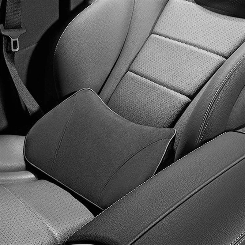 For Porsche Mercedes-Benz Maybach Same Suede Car Seat Memory Foam Lumbar Pillow Cushion Interior Headrest Accessory
