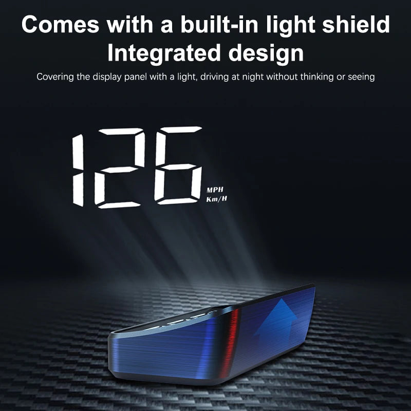 Car Speedometer HUD GPS Head Up Display Digital Speed Meter Windshield Projector For Vehicles Truck Auto Electronics Accessories