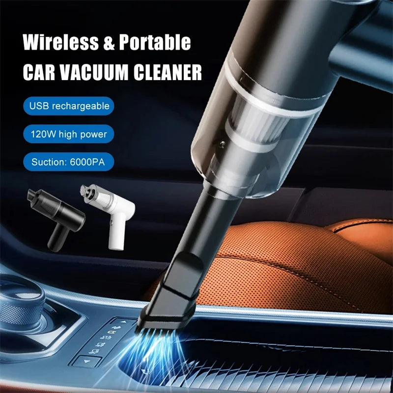 Handheld Cordless Car Vacuum Cleaner – 15000PA Powerful Suction, Portable Multi-Nozzle