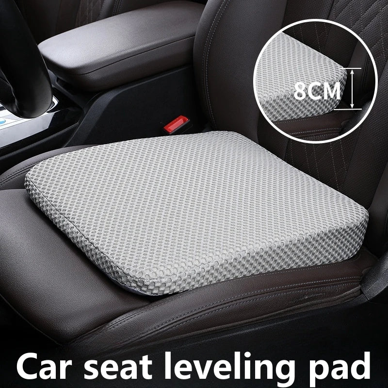 Car Seat Height Pad Thickened Memory Foam Car Seat Cushion for Sedentary Car Drivers Anti-Slip Beveled Design Leveling Pad