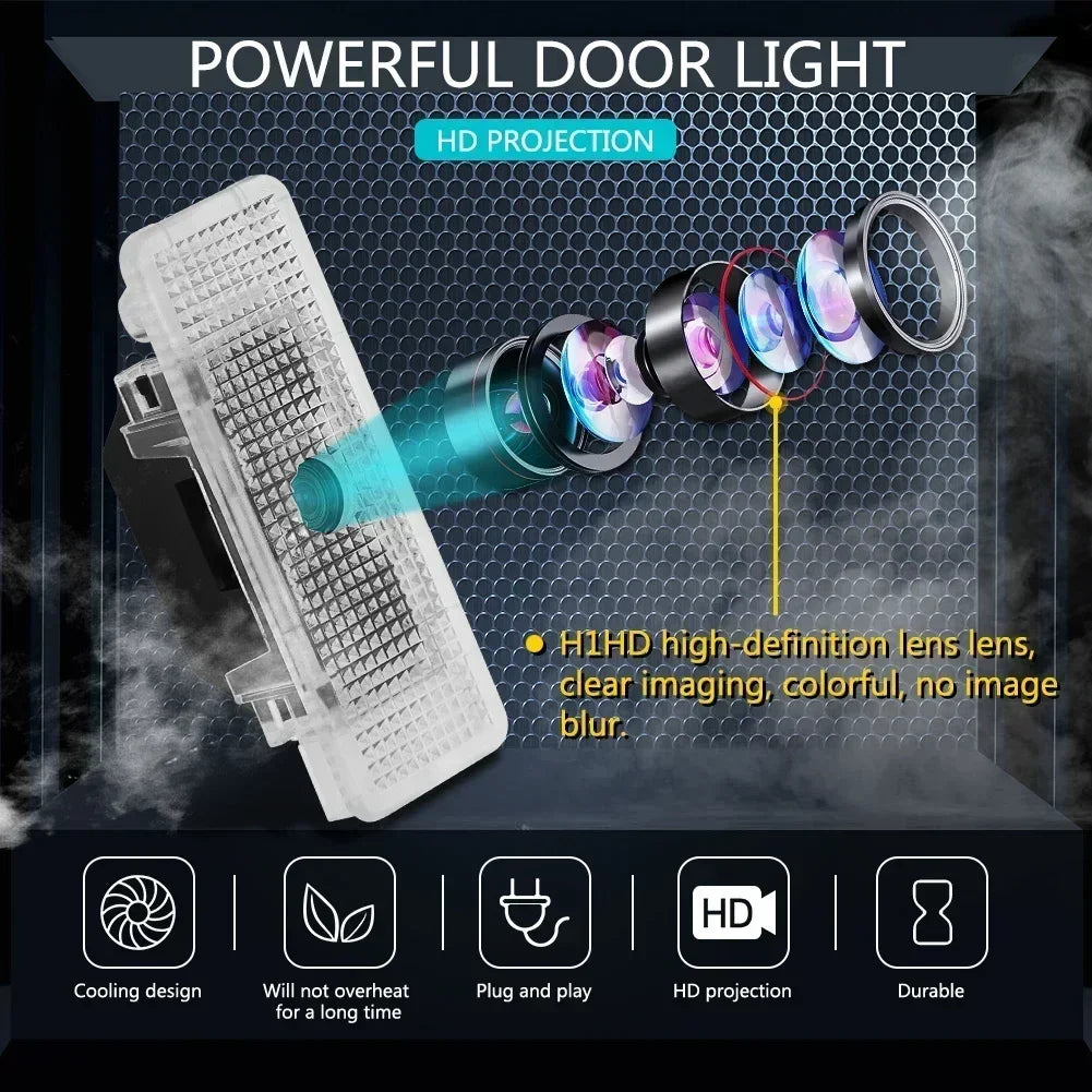 LED Car Door Light Logo Projector Light For MINI Cooper One R50 R52 R53 R56 Countryman R60 F55 F56 Logo Light Goods Accessories
