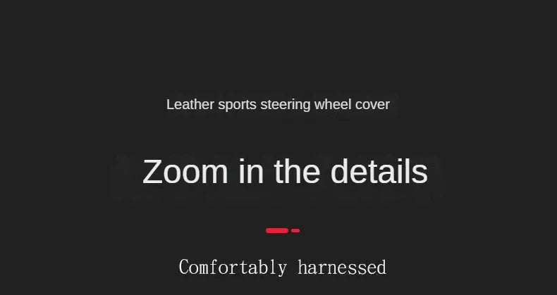 Leather Car Steering Wheel Cover Fine Skin Texture  Comfort Grab Feel and Wear Resistant All Seasons Universal