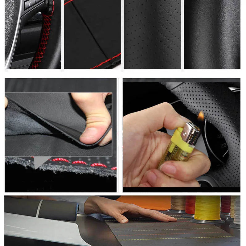 Car Steering Wheel Cover Artificial Leather For Volkswagen VW Golf 7 Mk7 Touran Up New Polo Jetta Passat B8 Tiguan Accessories