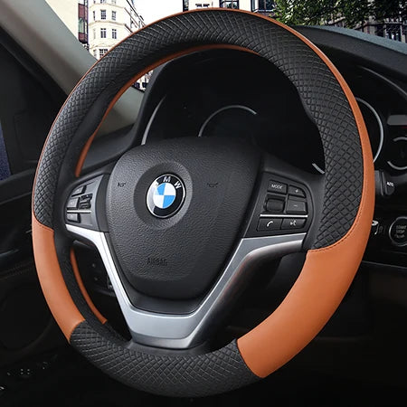 Universal Car Steering Wheel Cover Leather  Car steering sleeve Car Accessories Auto Steering-Weel covers Auto Upholstery
