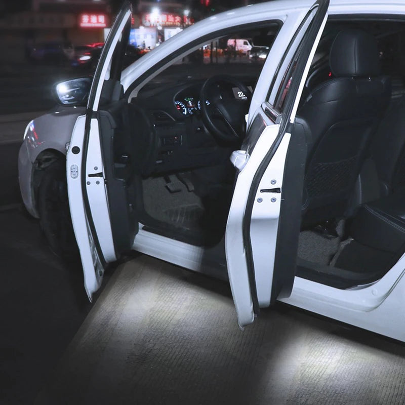 Car Led Welcome Light Magnetic Control USB Charging Auto Open Door Safe Anti-collision Signal Lamp
