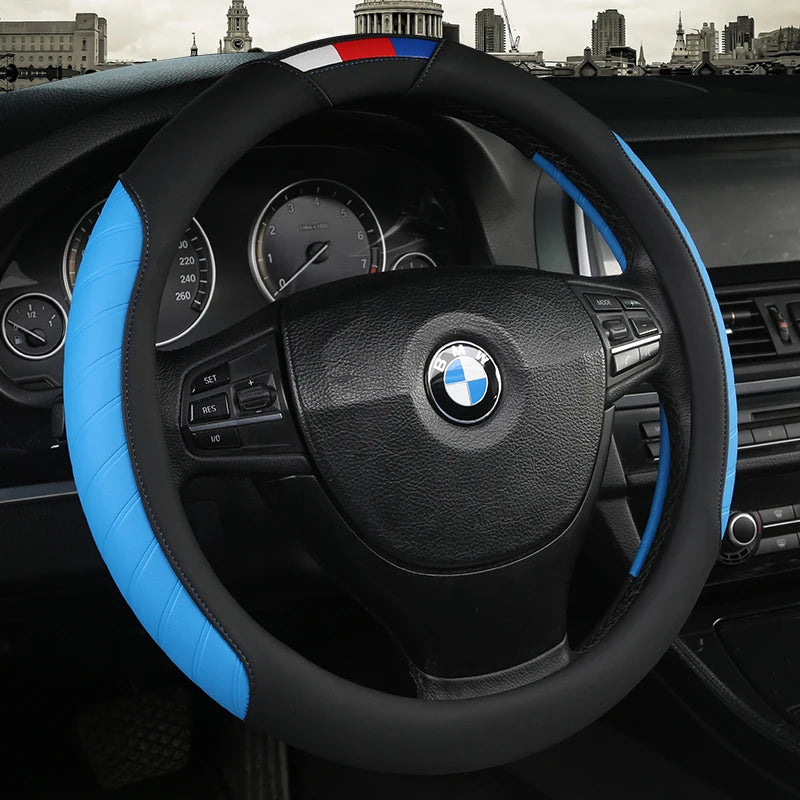 Universal Car Steering Wheel Cover Leather  Car steering sleeve Car Accessories Auto Steering-Weel covers Auto Upholstery