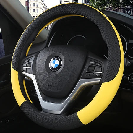 Universal Car Steering Wheel Cover Leather  Car steering sleeve Car Accessories Auto Steering-Weel covers Auto Upholstery