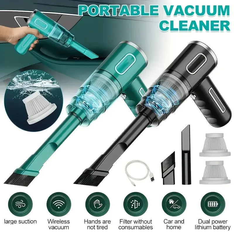 [Rechargeable Handheld Car Vacuum] Portable car vacuum cleaner rechargeable handheld car vacuum cleaner, wireless vacuum cleaner