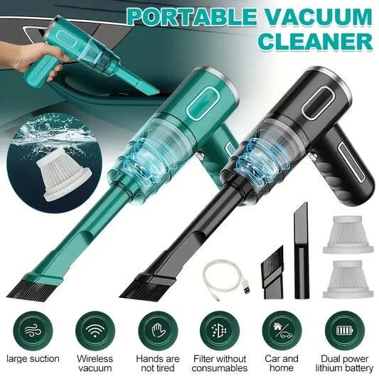 [Rechargeable Handheld Car Vacuum] Portable car vacuum cleaner rechargeable handheld car vacuum cleaner, wireless vacuum cleaner